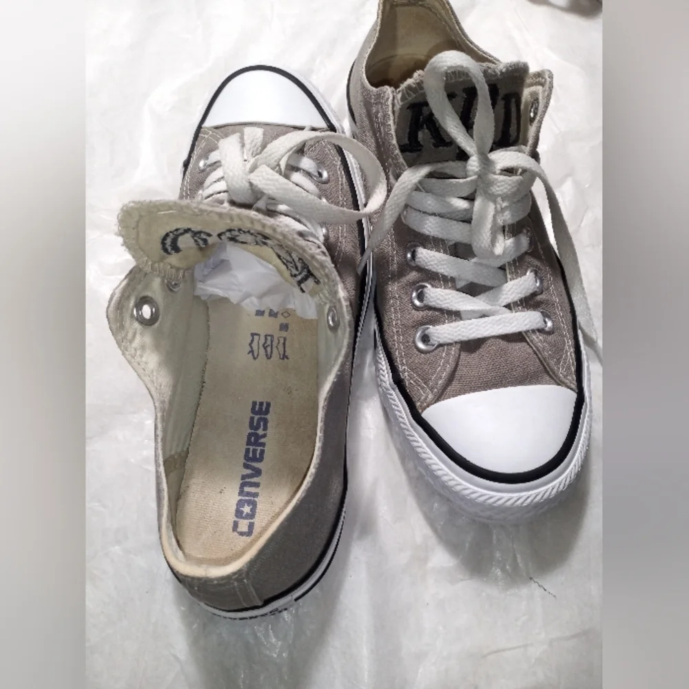 Converse Gray and White Low-Top Sneakers